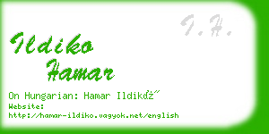 ildiko hamar business card